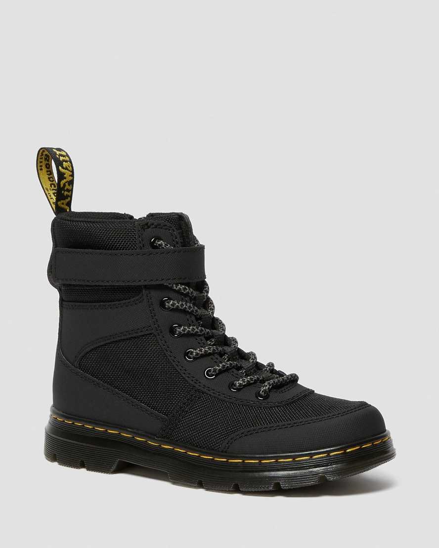 botas casuales negras dr martens combs tech para niños