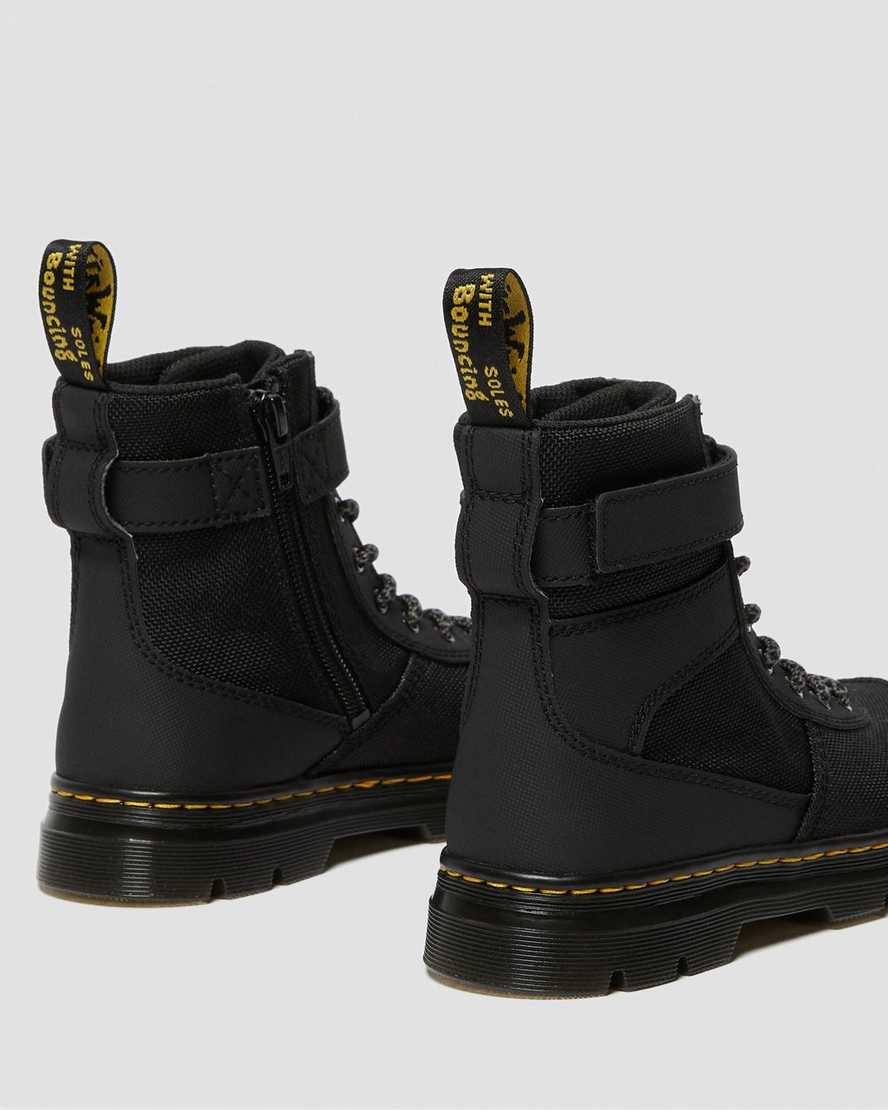 botas casuales negras dr martens combs tech para niños
