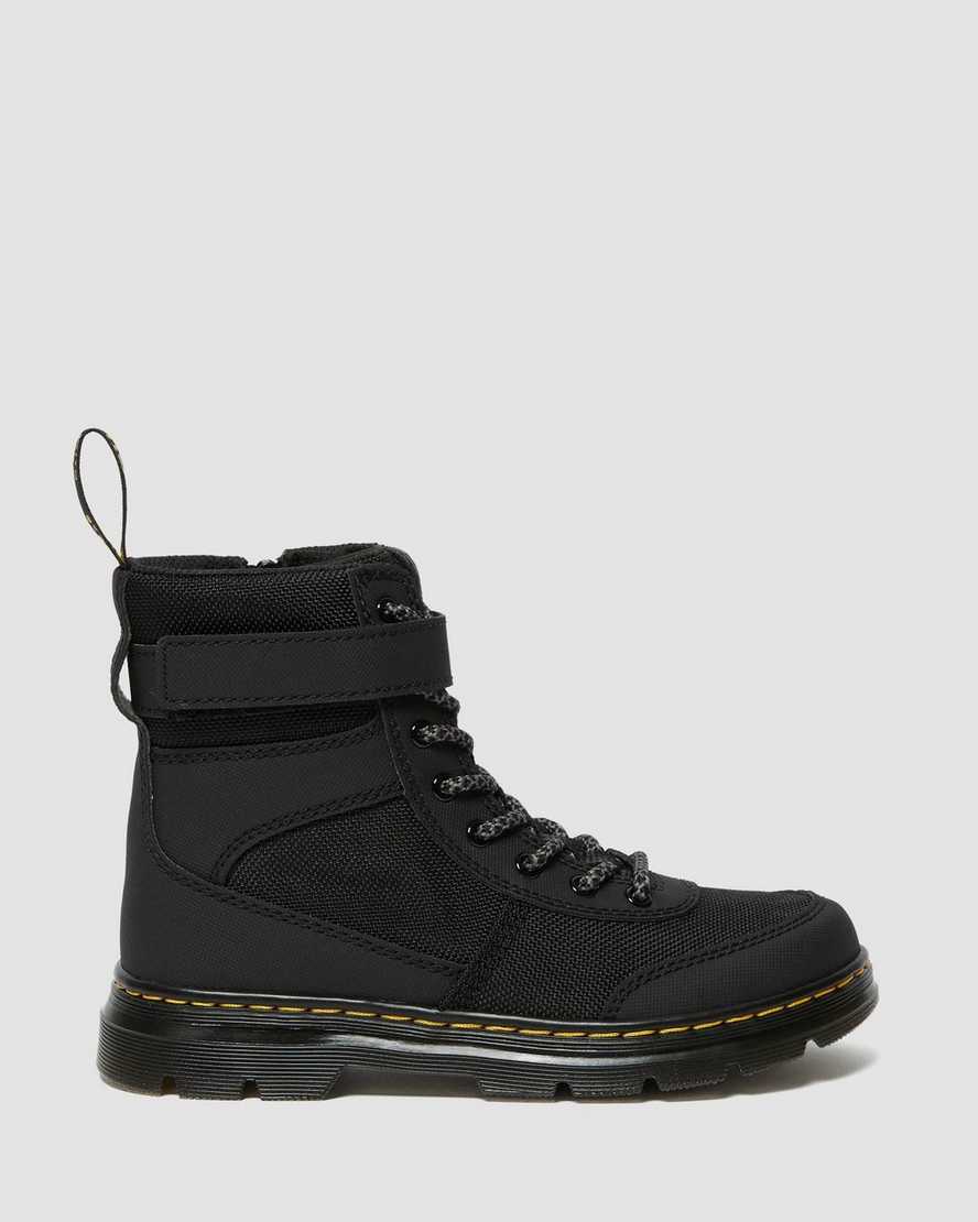 botas casuales negras dr martens combs tech para niños