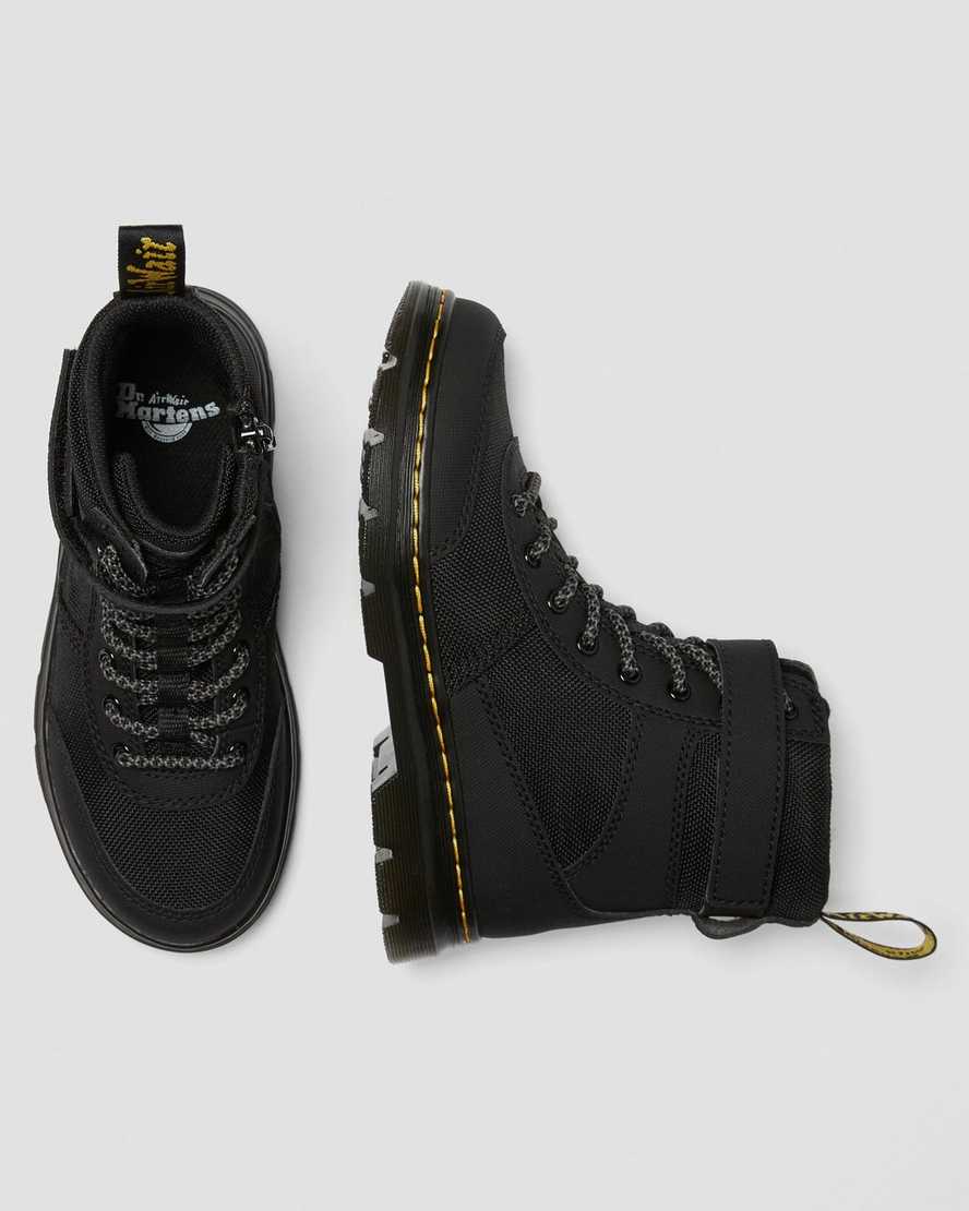 botas casuales negras dr martens combs tech para niños
