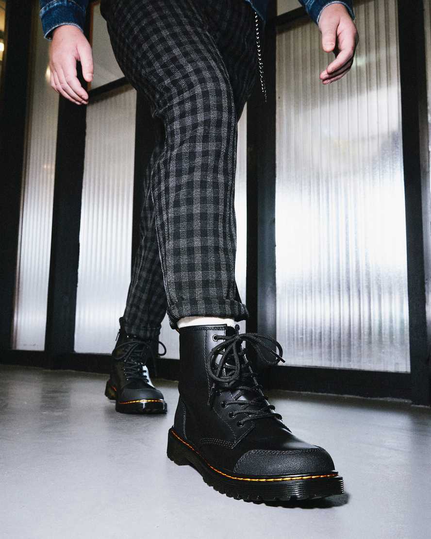 botas informales negras dr martens 1460 overlay para niños