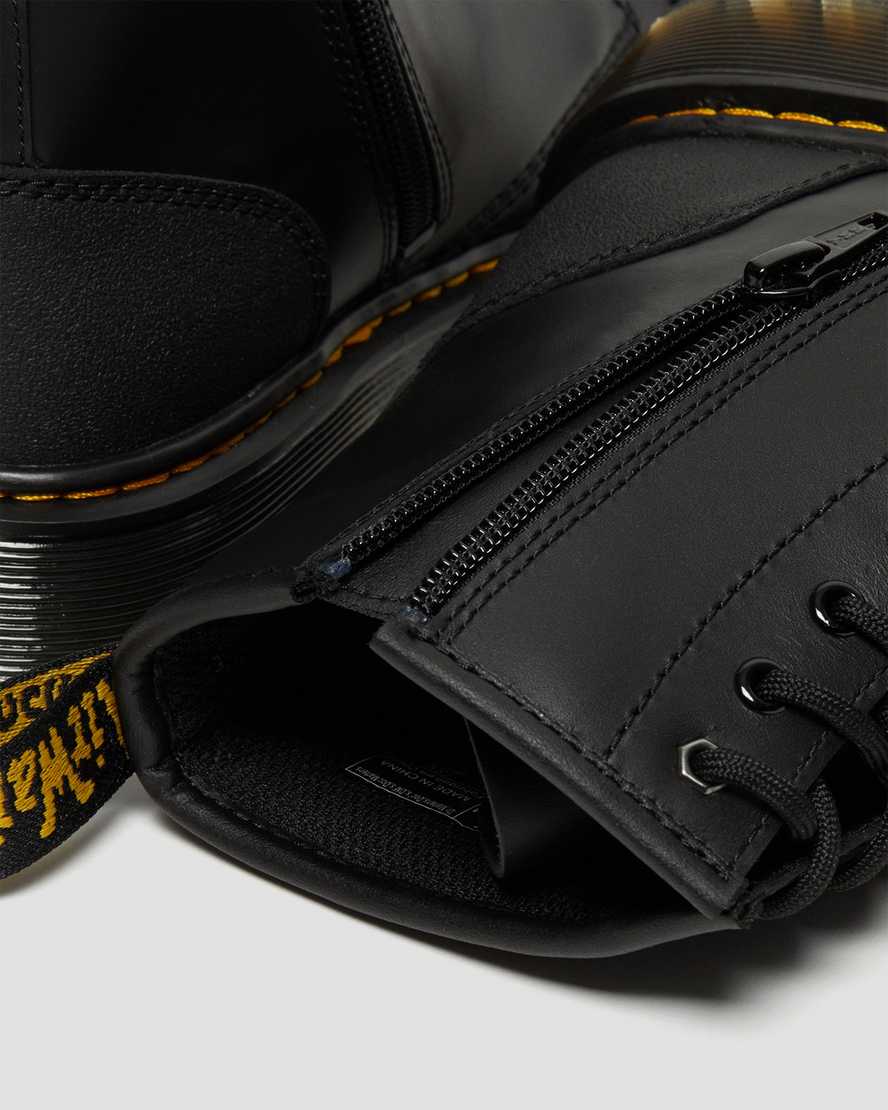 botas informales negras dr martens 1460 overlay para niños