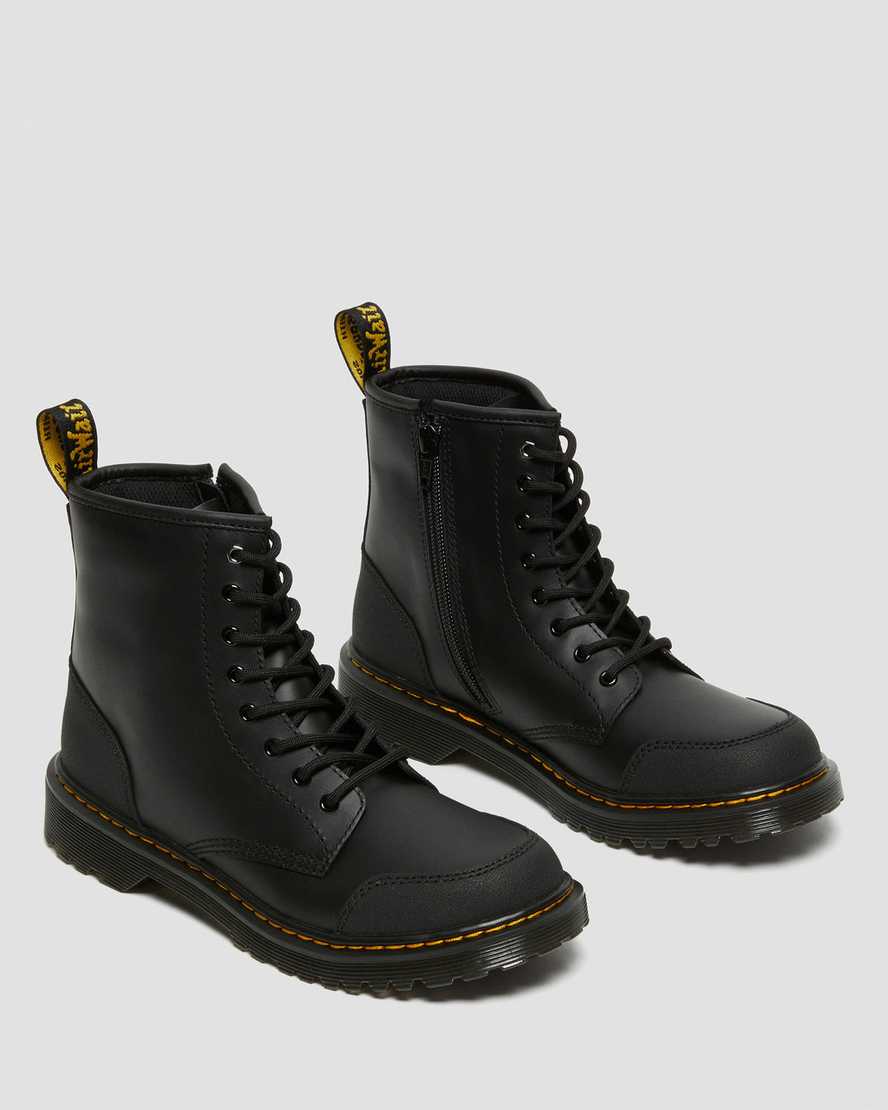 botas informales negras dr martens 1460 overlay para niños