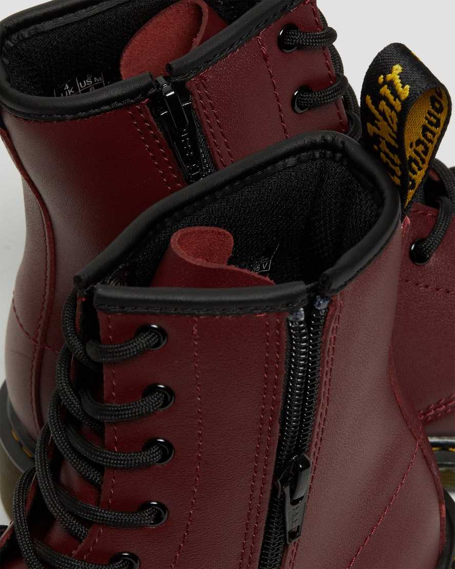 botas con cordones dr martens 1460 softy t para niños en color rojo