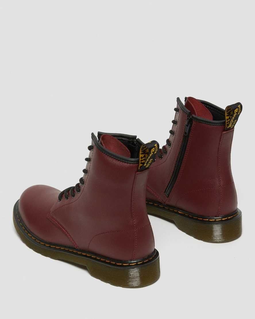 botas con cordones dr martens 1460 softy t para niños en color rojo