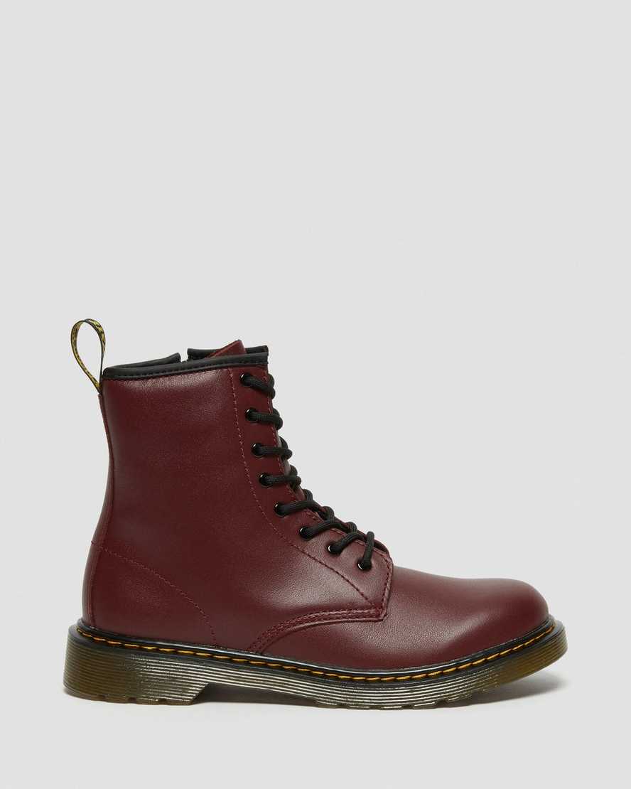 botas con cordones dr martens 1460 softy t para niños en color rojo