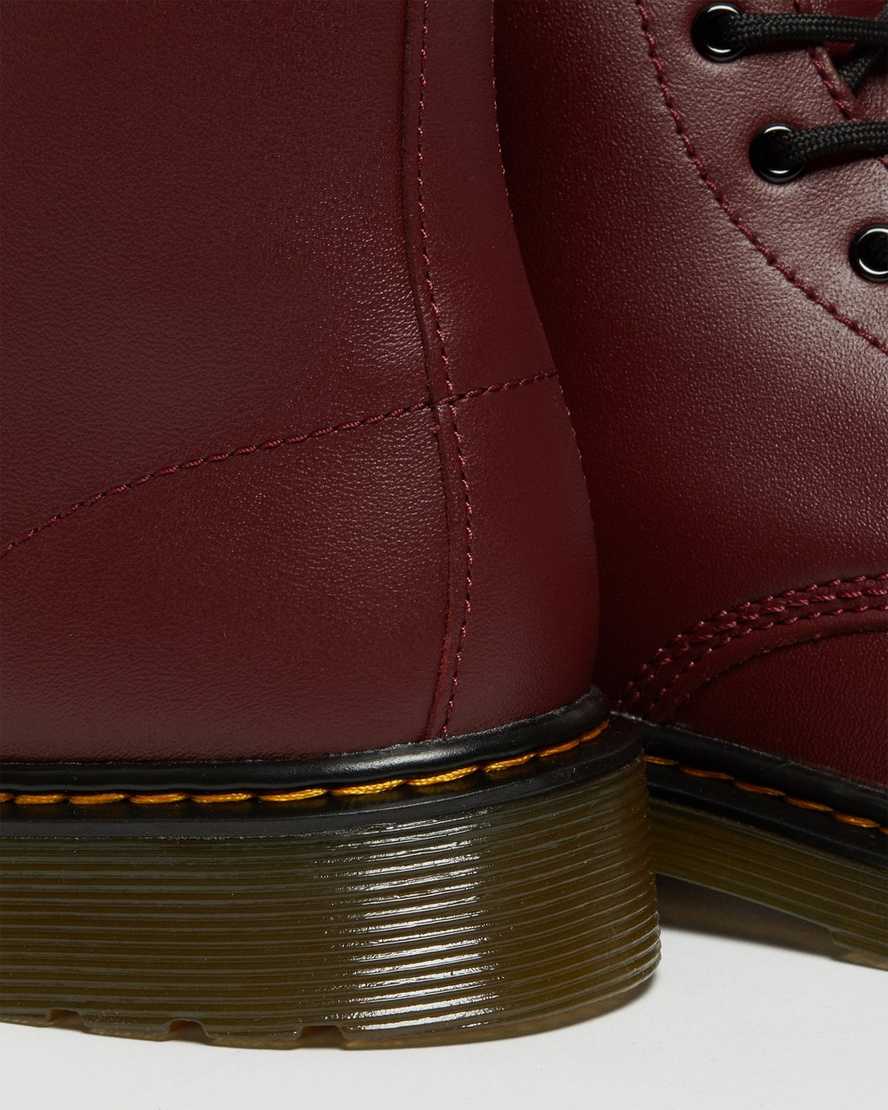 botas con cordones dr martens 1460 softy t para niños en color rojo