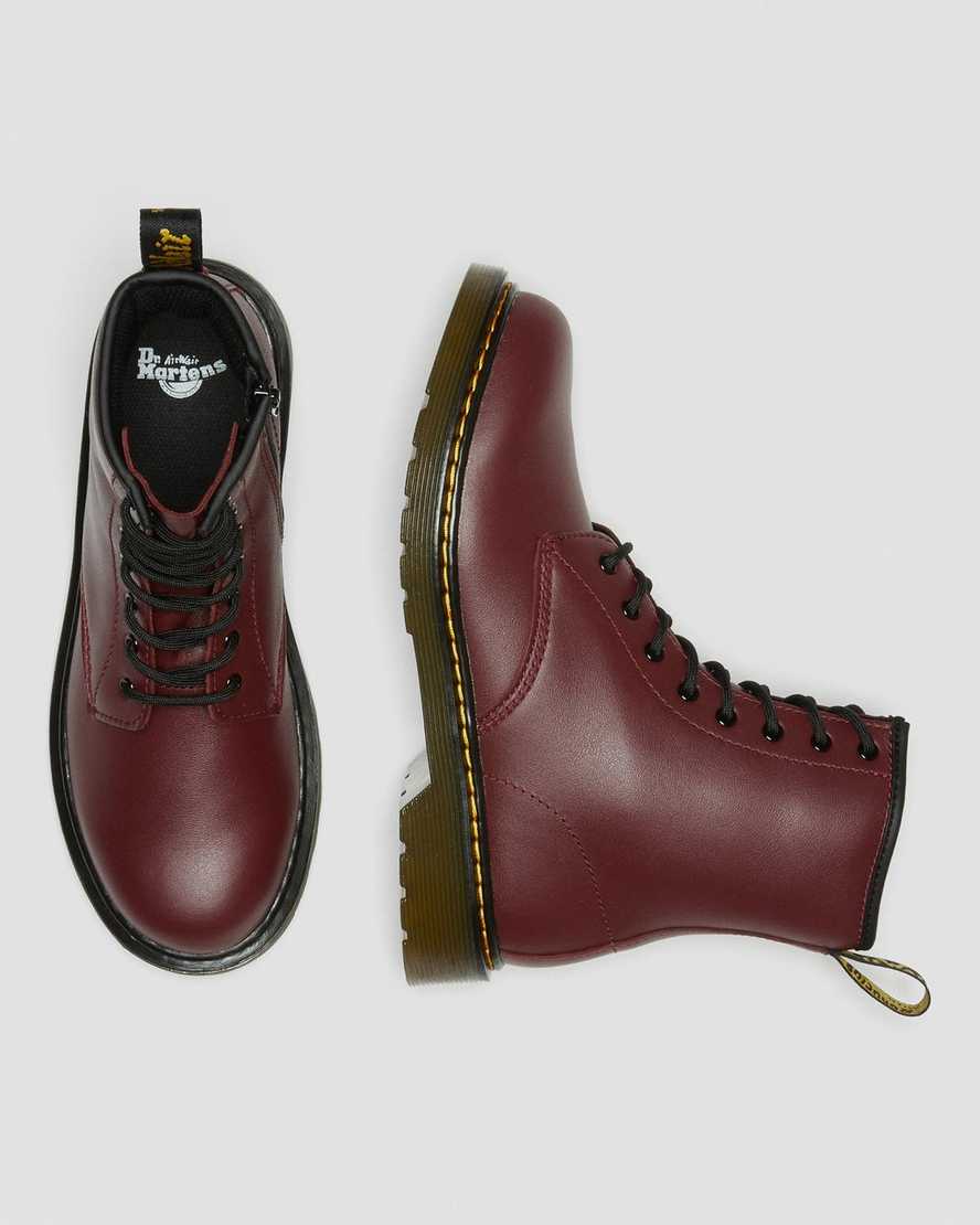 botas con cordones dr martens 1460 softy t para niños en color rojo