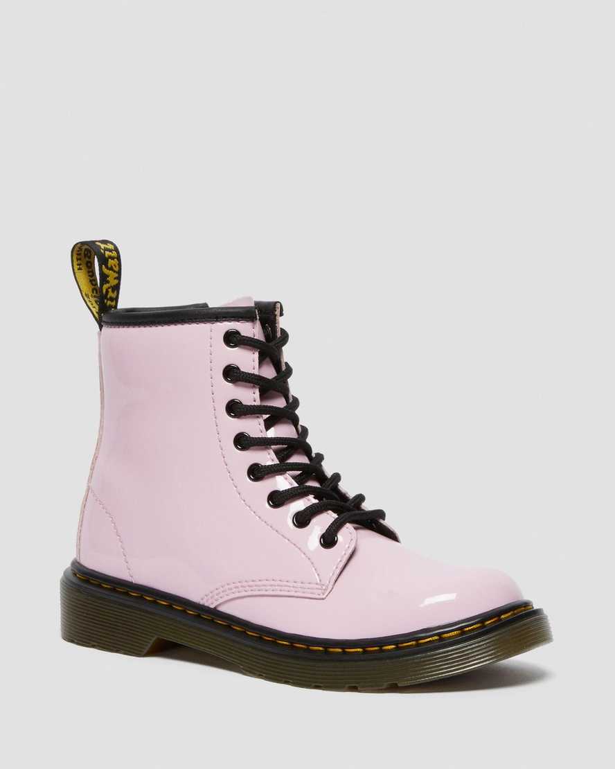 botas con cordones dr martens 1460 patent para niños en color rosa