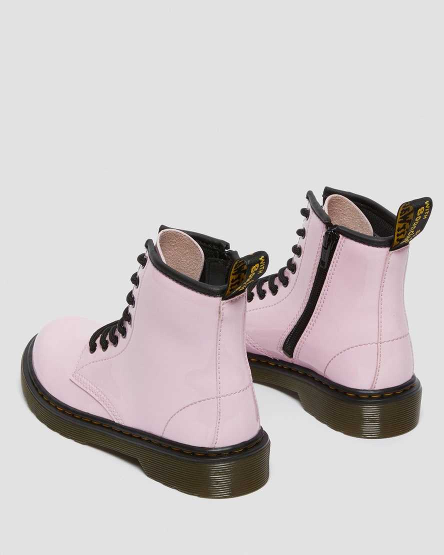 botas con cordones dr martens 1460 patent para niños en color rosa