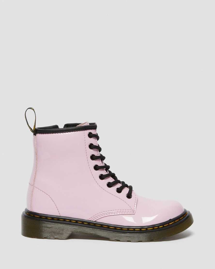 botas con cordones dr martens 1460 patent para niños en color rosa