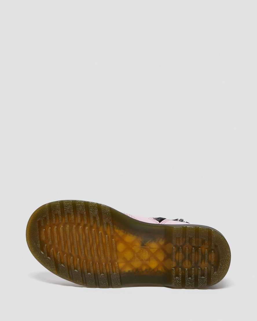 botas con cordones dr martens 1460 patent para niños en color rosa