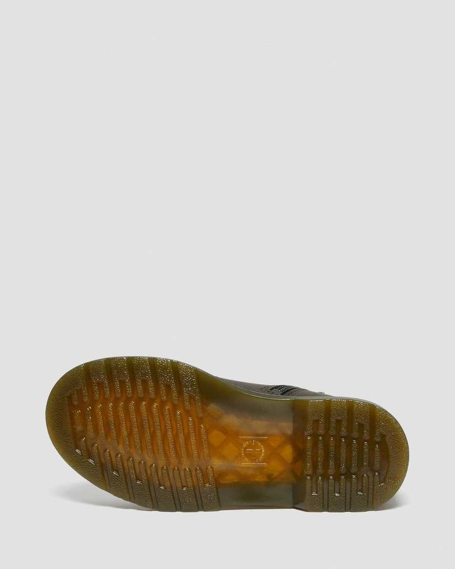 botas con cordones dr martens 1460 wildhorse para niños en marrón oscuro