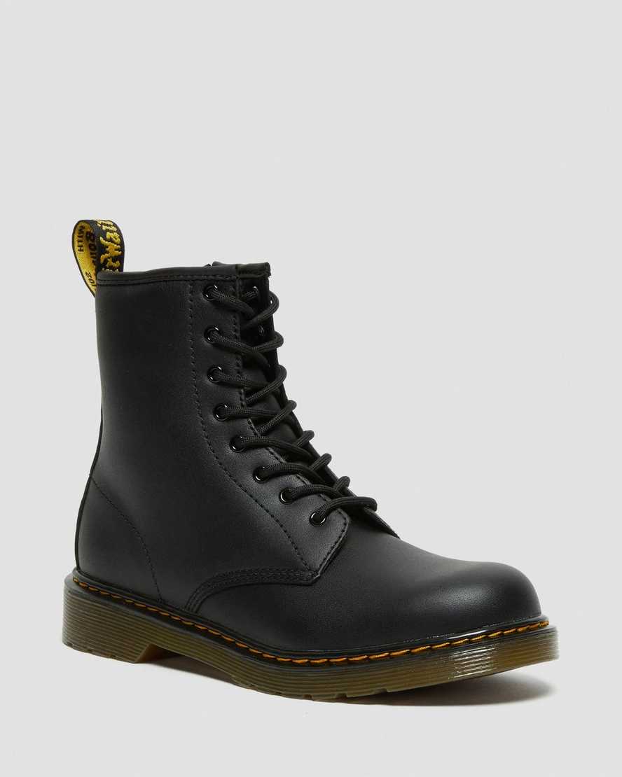 botas con cordones dr martens 1460 softy t para niños en color negro