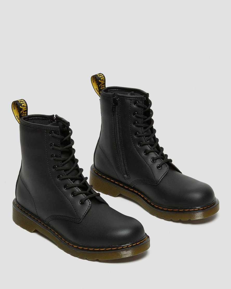 botas con cordones dr martens 1460 softy t para niños en color negro