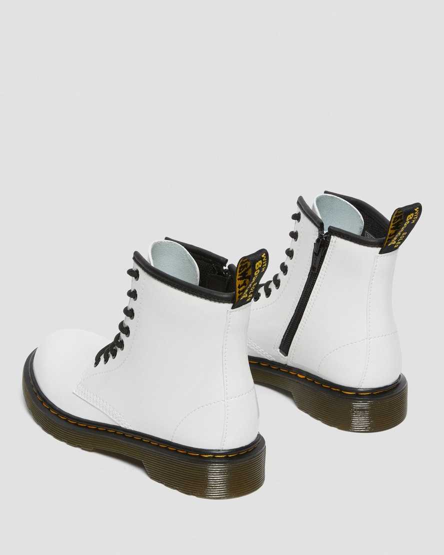 botas con cordones dr martens 1460 patent para niños en color blanco