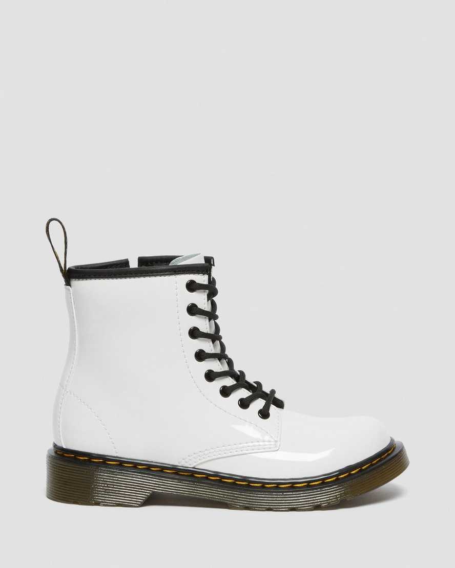 botas con cordones dr martens 1460 patent para niños en color blanco