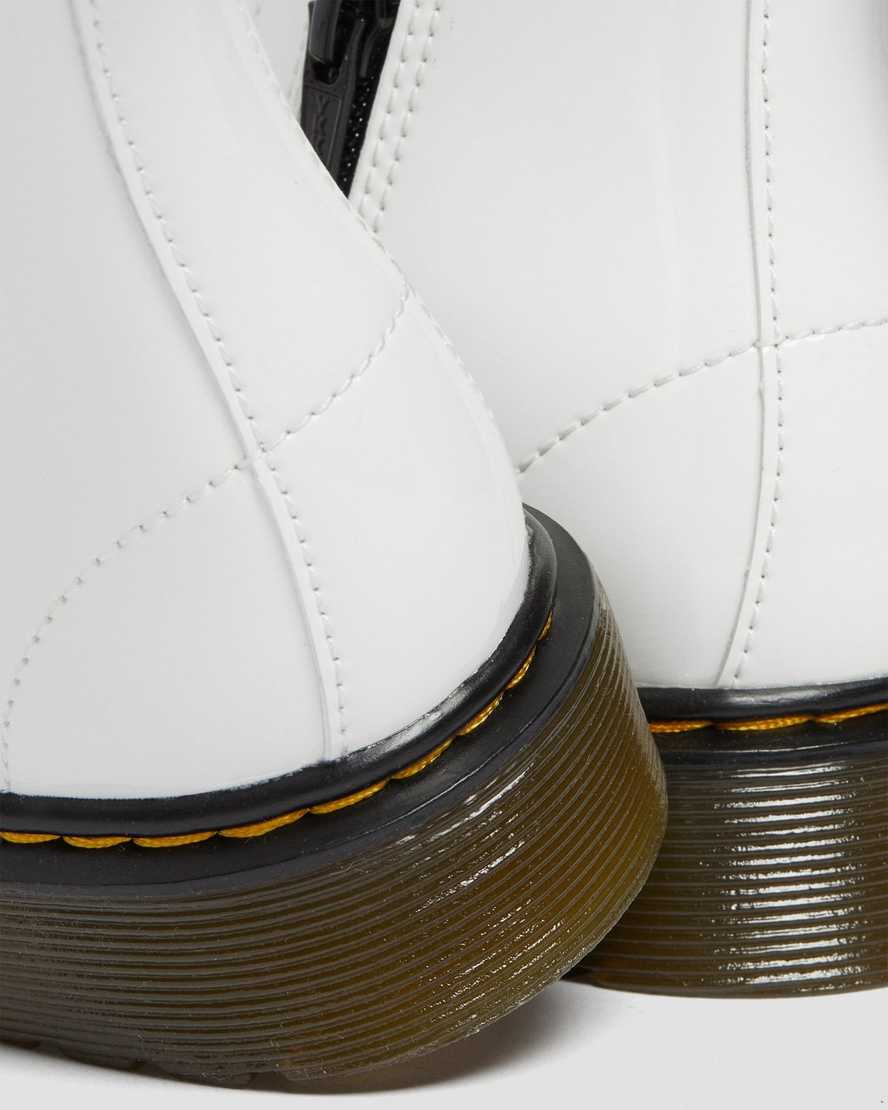 botas con cordones dr martens 1460 patent para niños en color blanco
