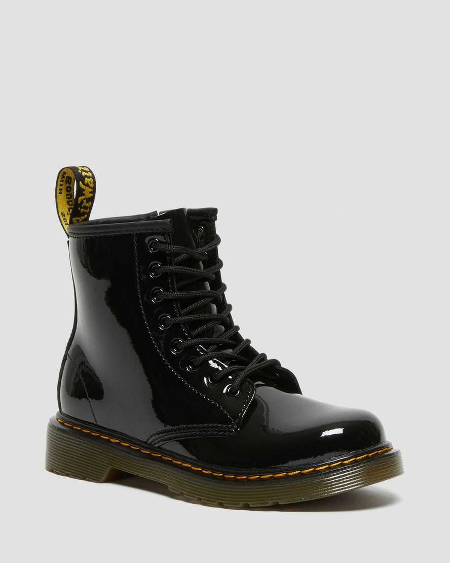 botas con cordones dr martens 1460 patent para niños color negro
