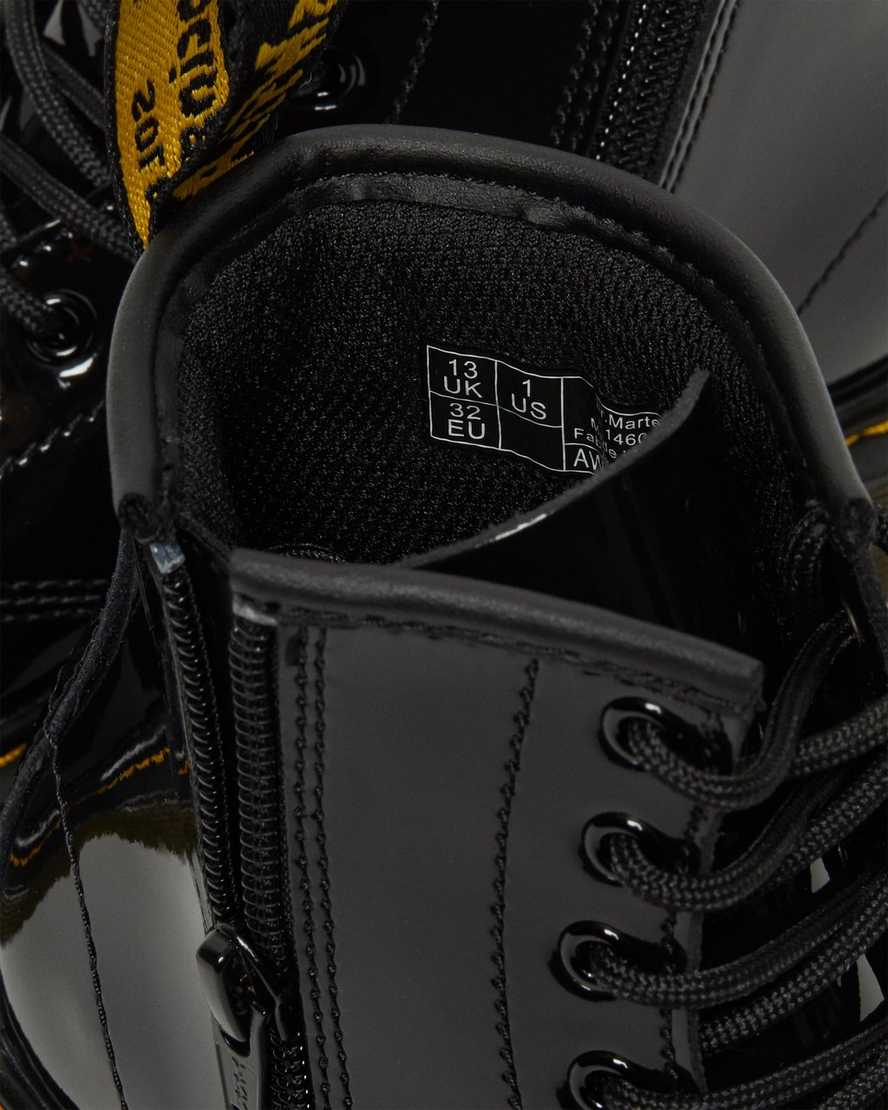 botas con cordones dr martens 1460 patent para niños color negro