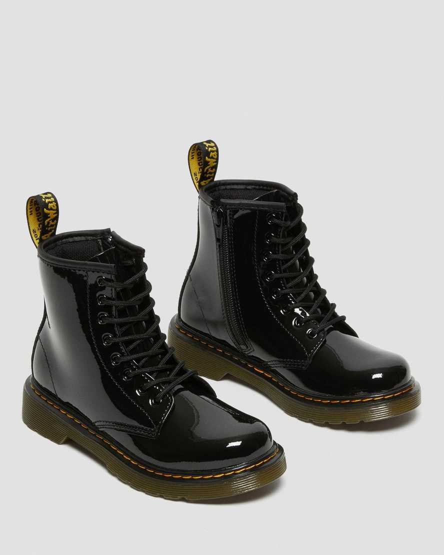 botas con cordones dr martens 1460 patent para niños color negro