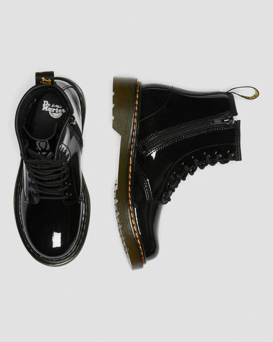 botas con cordones dr martens 1460 patent para niños color negro