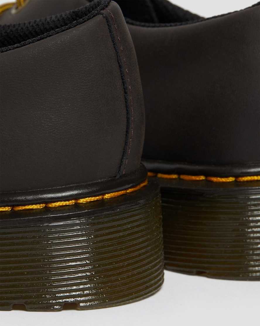 zapatos dr martens 1461 wildhorse para niños en marrón oscuro