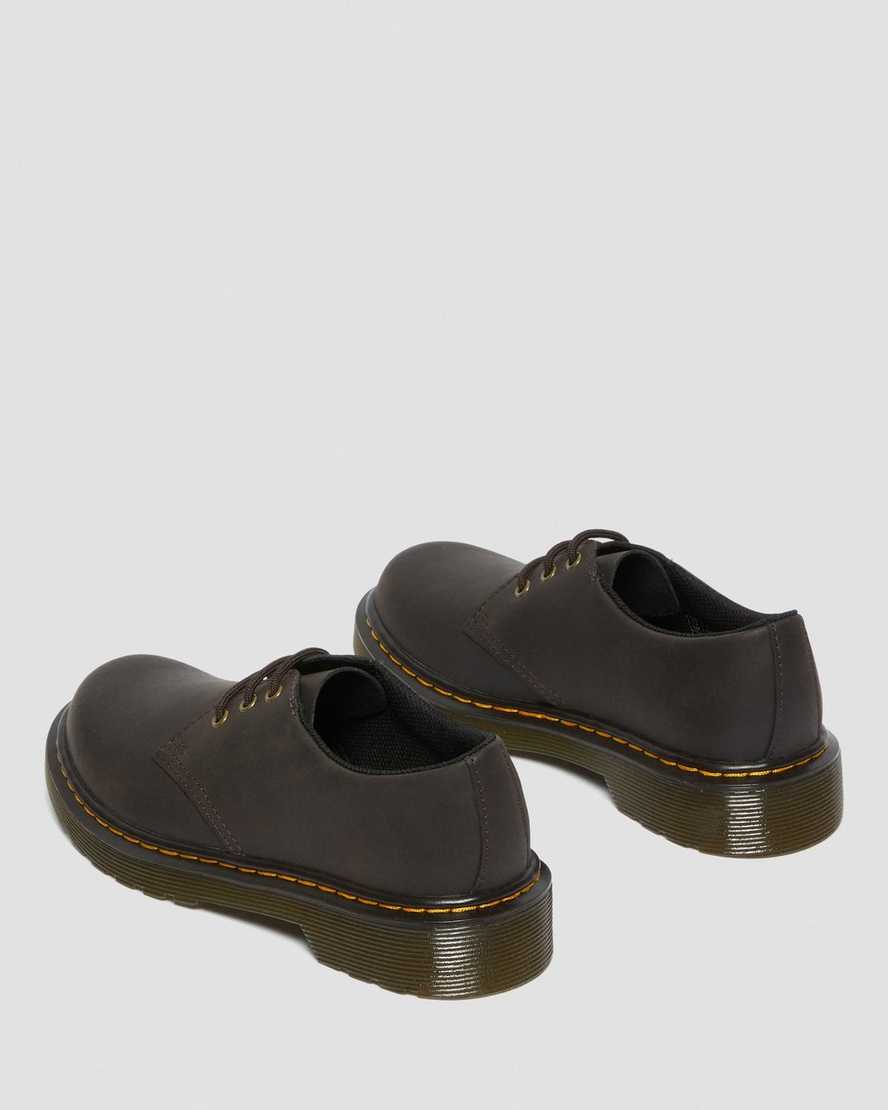 zapatos dr martens 1461 wildhorse para niños en marrón oscuro