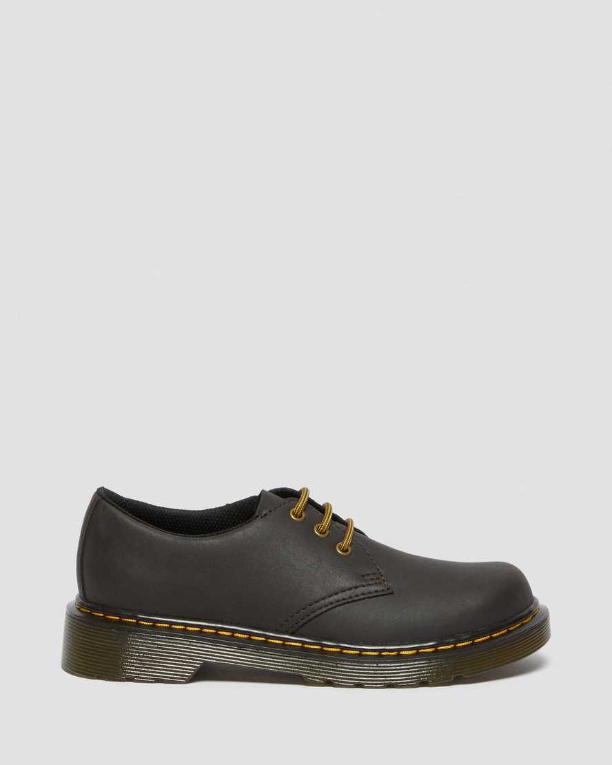 zapatos dr martens 1461 wildhorse para niños en marrón oscuro