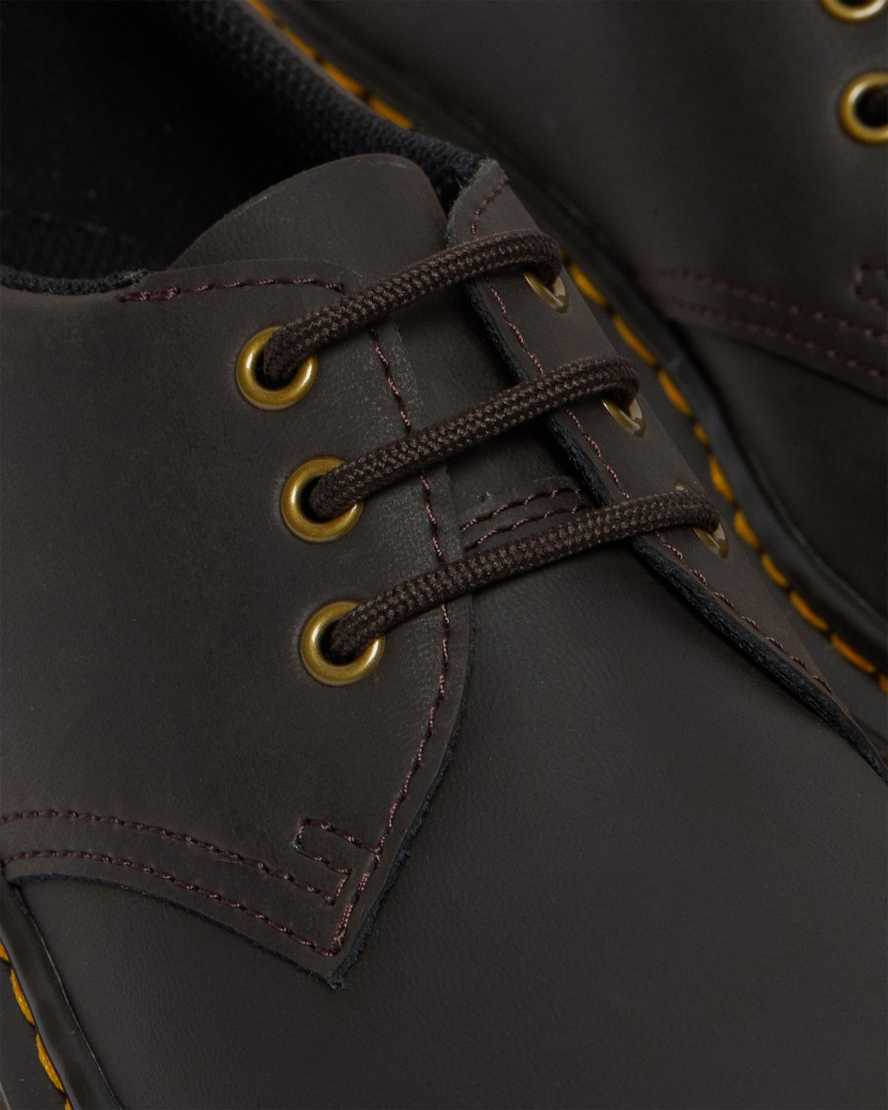 zapatos dr martens 1461 wildhorse para niños en marrón oscuro