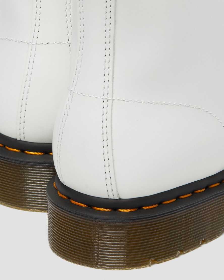 botines blancos dr martens 101 con puntadas amarillas y suaves para hombre