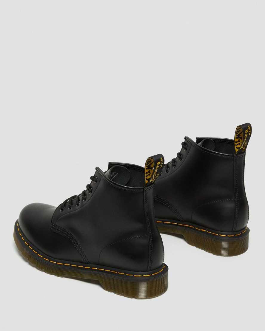 botines negros dr martens 101 con puntadas amarillas y suaves para hombre