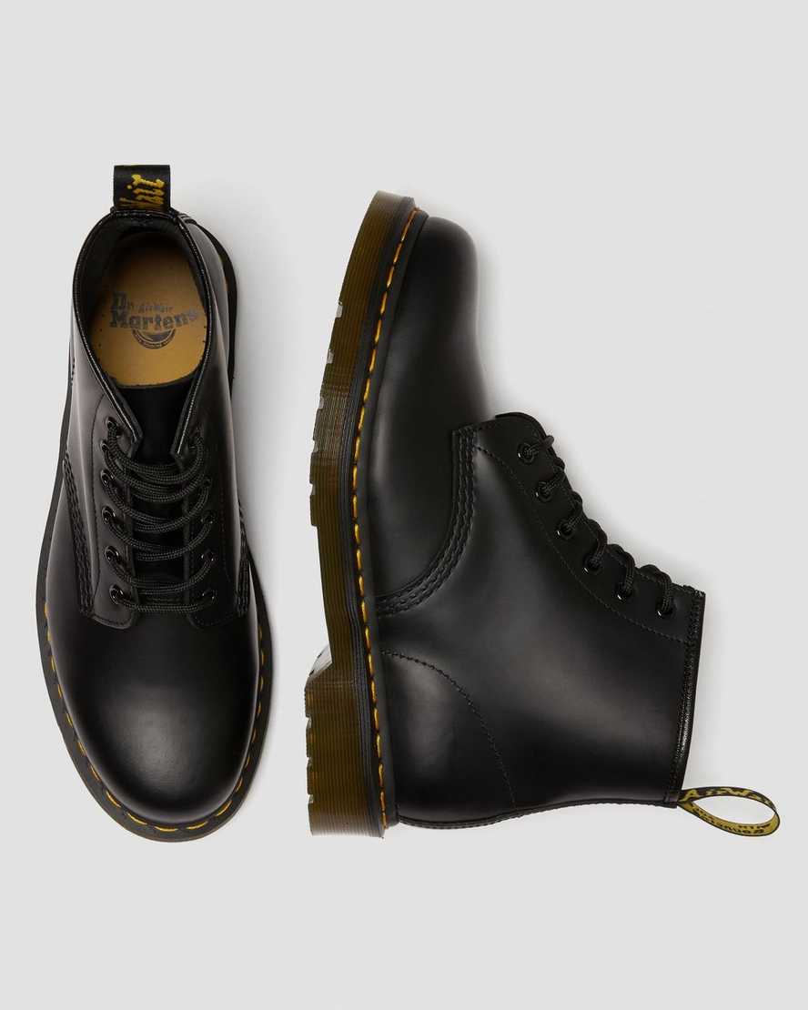 botines negros dr martens 101 con puntadas amarillas y suaves para hombre