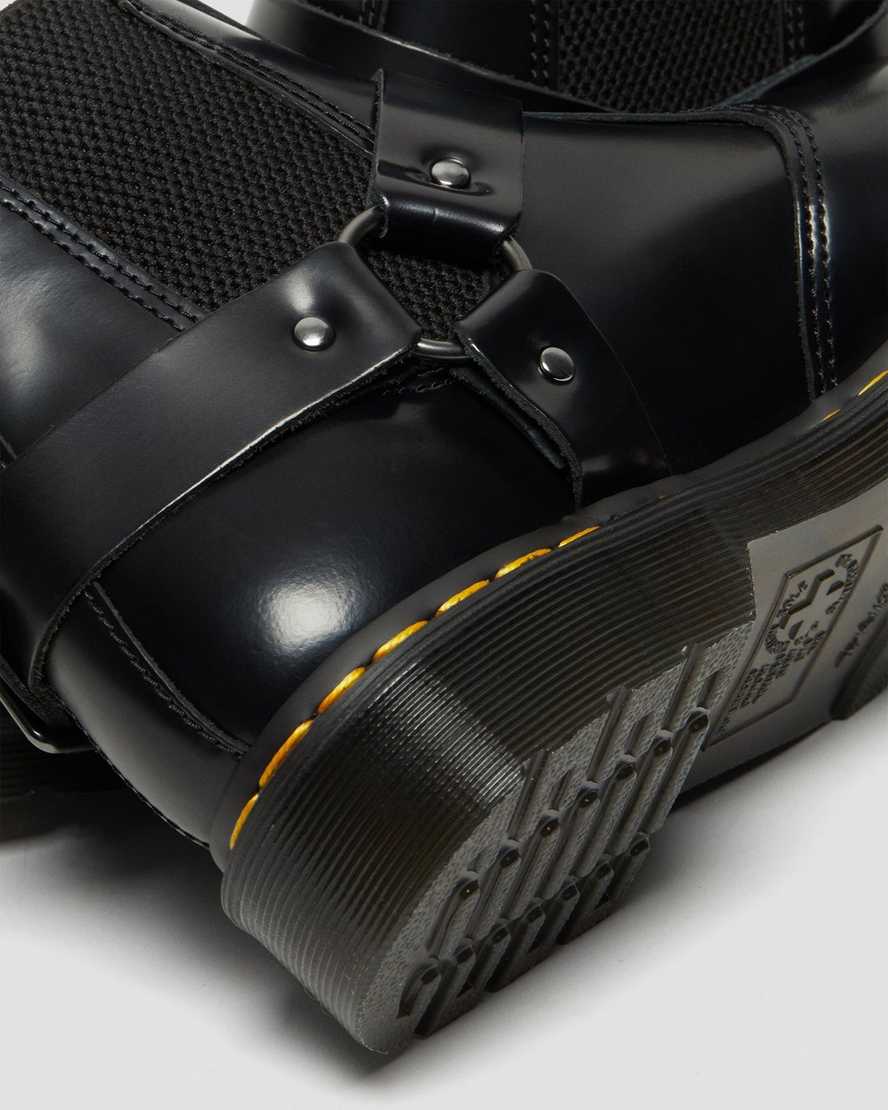 botas negras con hebilla dr martens wincox smooth para hombre