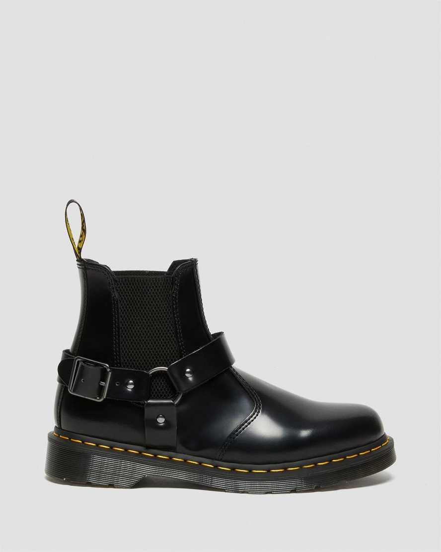 botas negras con hebilla dr martens wincox smooth para hombre