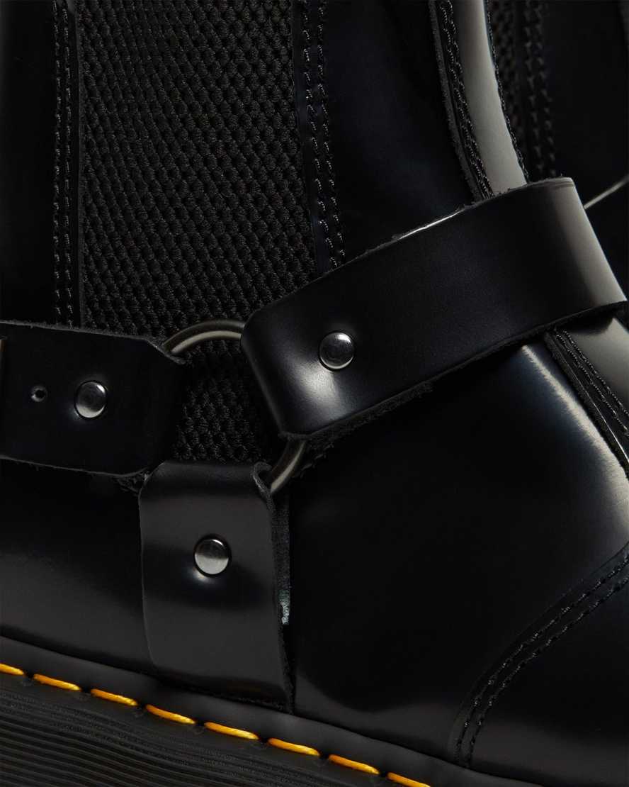 botas negras con hebilla dr martens wincox smooth para hombre