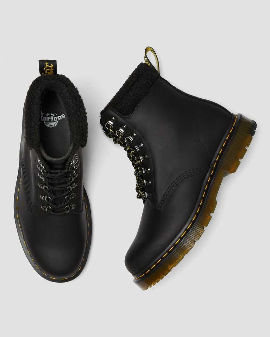 botas casuales negras dr martens 1460 dms wintergrip fleece para hombre