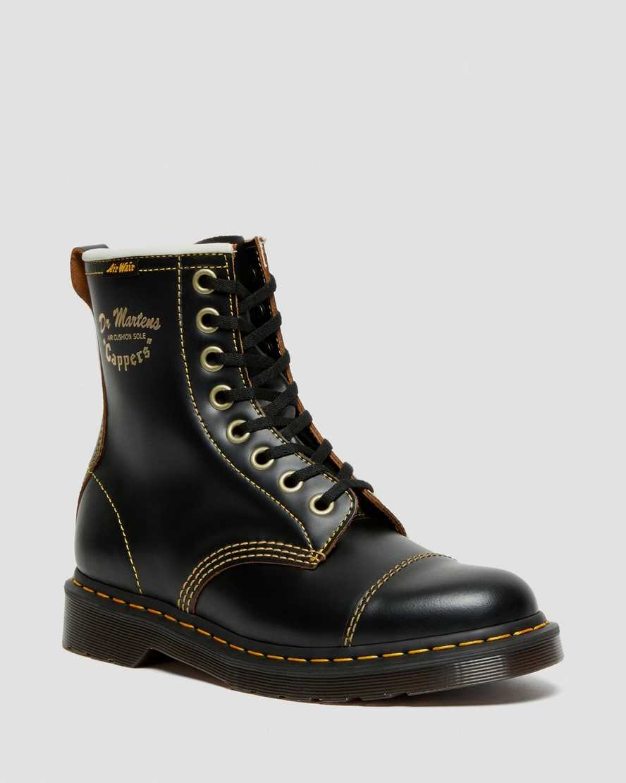botas casuales dr martens capper vintage smooth negras para hombre