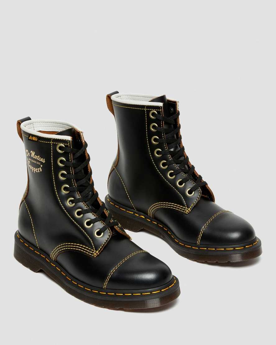 botas casuales dr martens capper vintage smooth negras para hombre
