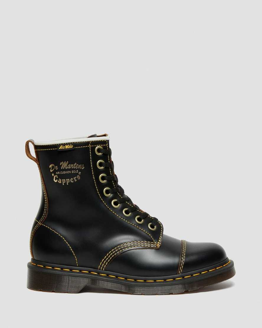 botas casuales dr martens capper vintage smooth negras para hombre