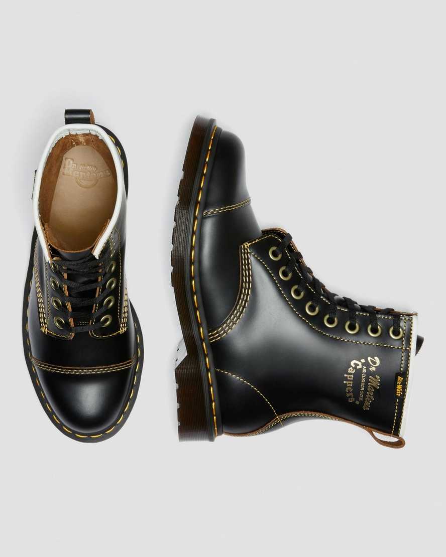 botas casuales dr martens capper vintage smooth negras para hombre