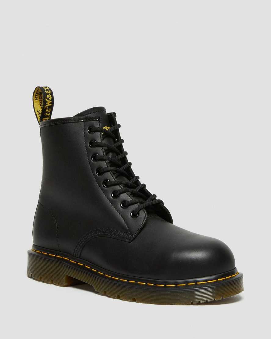 botas informales dr. martens 1460 antideslizantes con punta de acero para hombre color negro