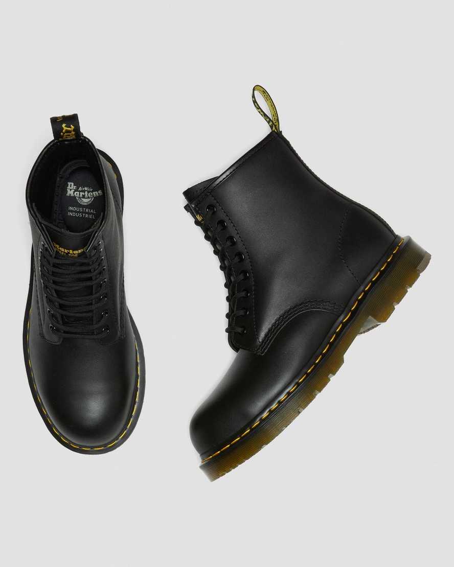 botas informales dr. martens 1460 antideslizantes con punta de acero para hombre color negro