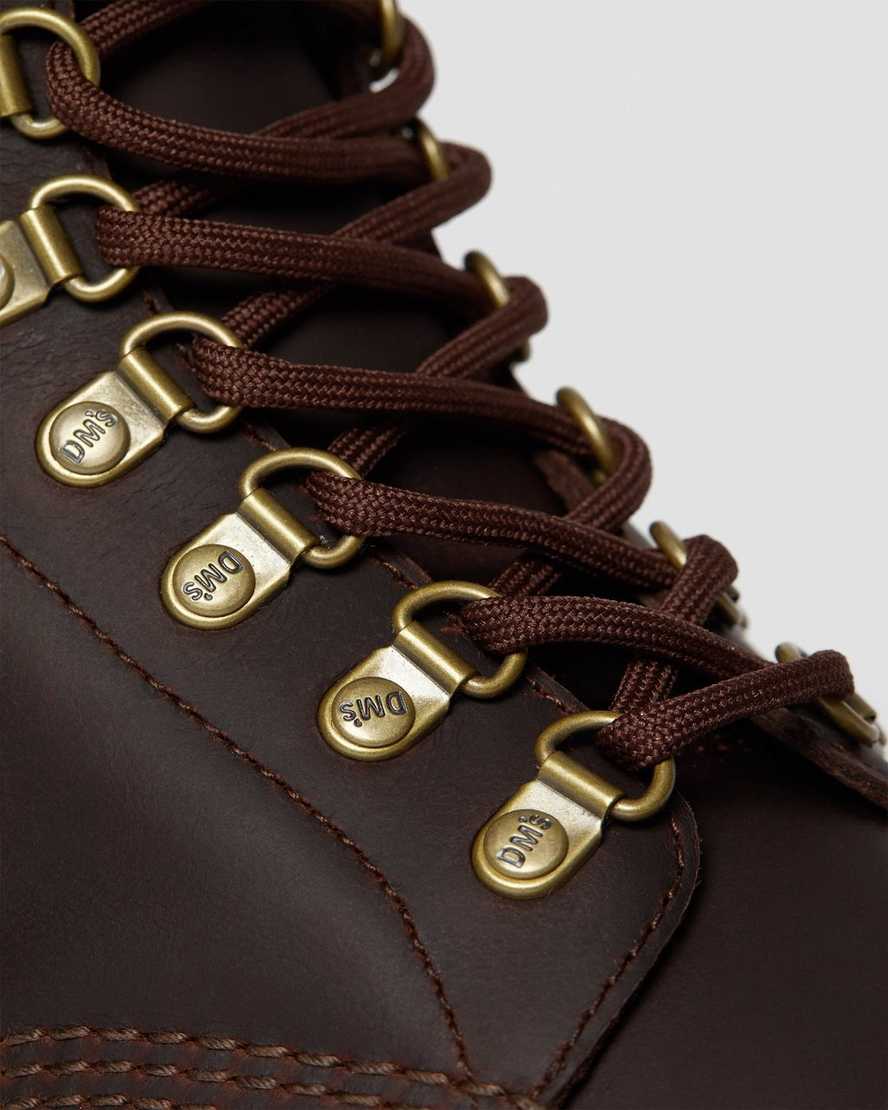botas casuales de forro polar dr martens 1460 dms wintergrip para hombre en marrón oscuro