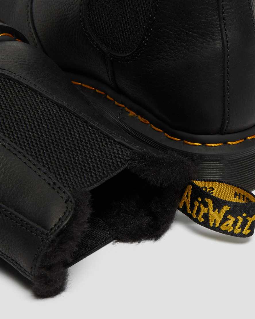 botas chelsea negras dr martens 2976 con forro de piel sintética para hombre