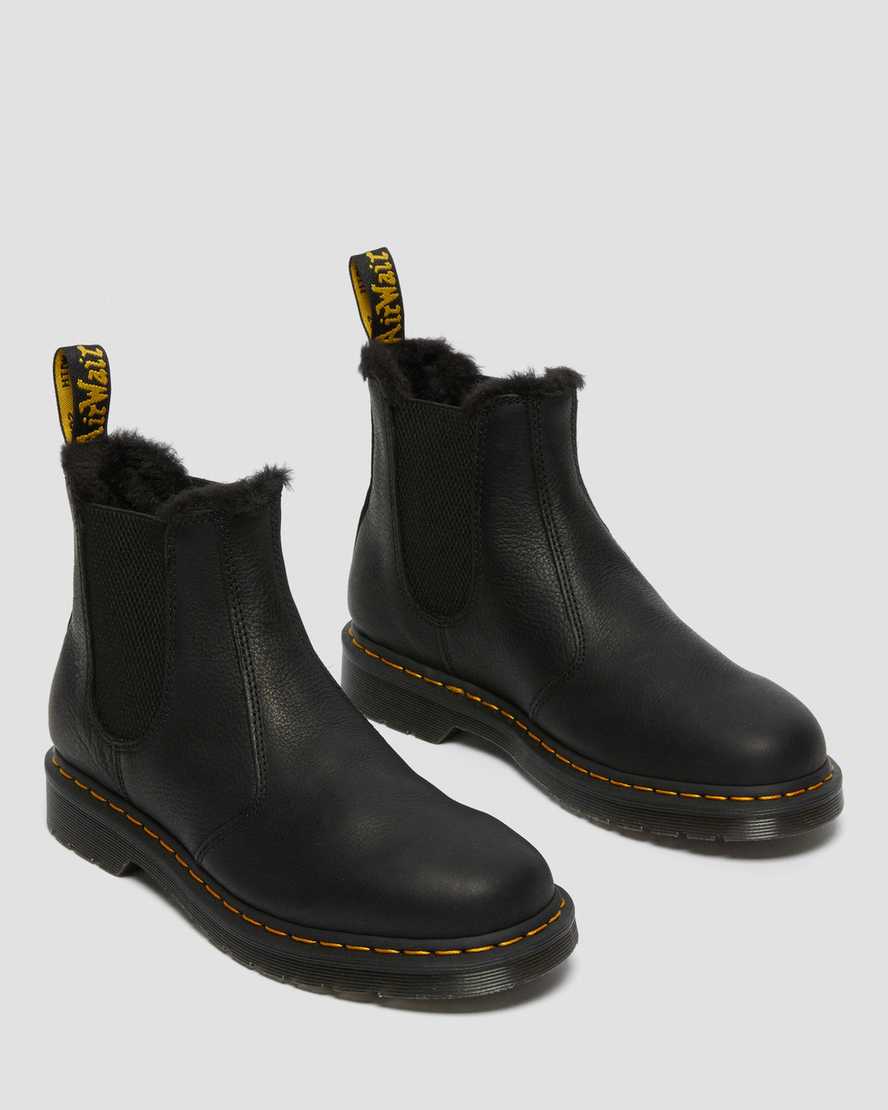 botas chelsea negras dr martens 2976 con forro de piel sintética para hombre