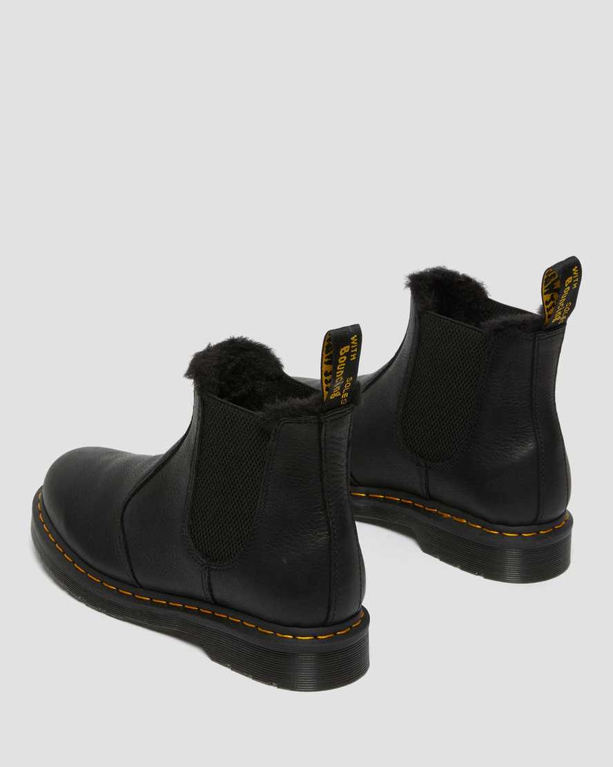 botas chelsea negras dr martens 2976 con forro de piel sintética para hombre