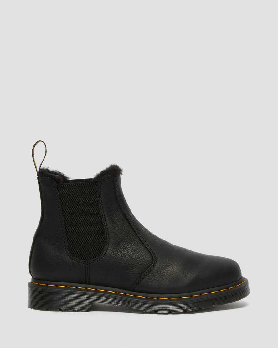 botas chelsea negras dr martens 2976 con forro de piel sintética para hombre