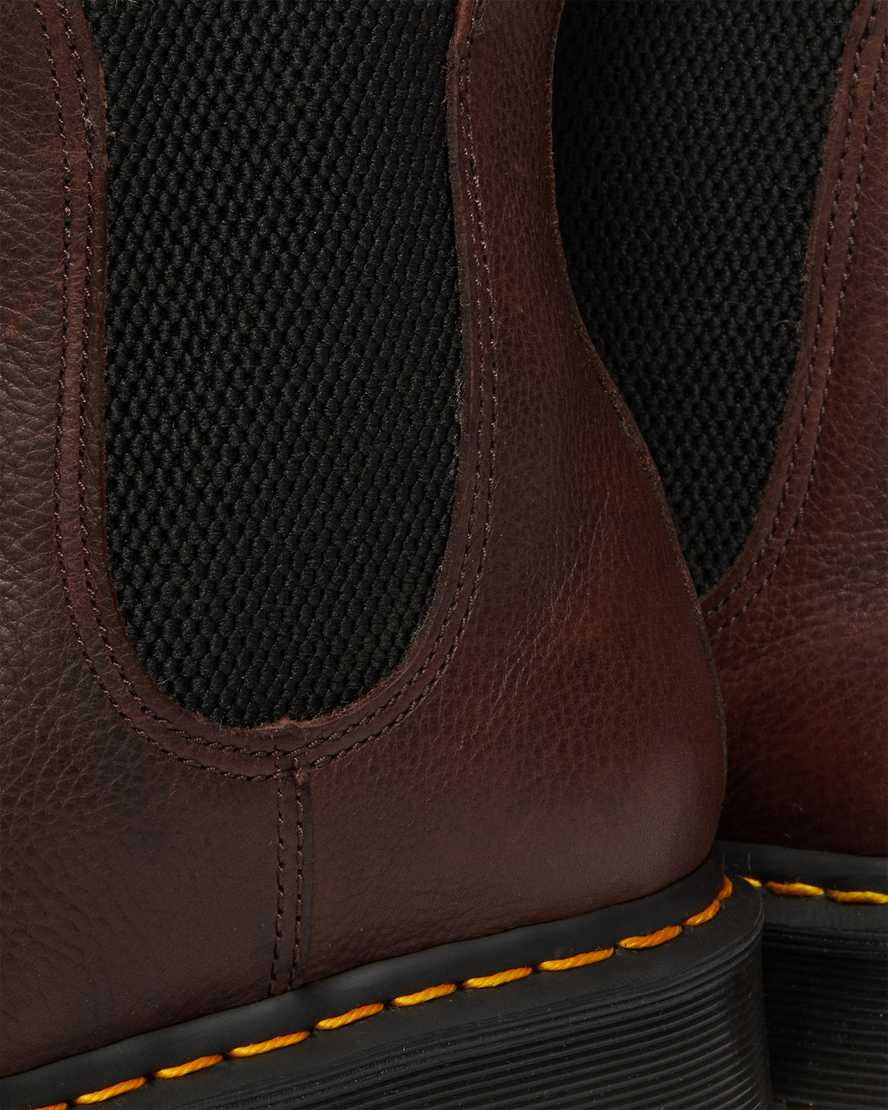 botas chelsea dr martens 2976 marrones con forro de piel sintética para hombre
