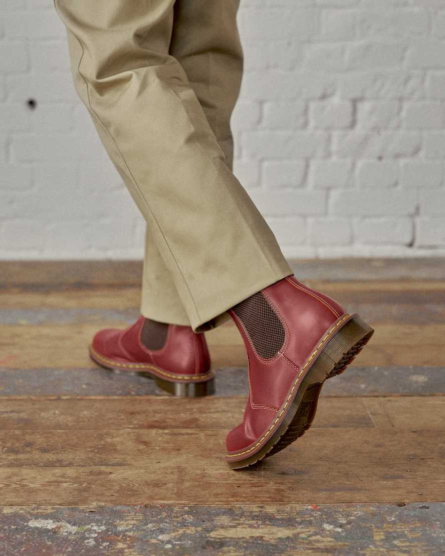 botas chelsea dr martens 2976 vintage para hombre rojas fabricadas en inglaterra